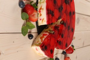 Brulee z owocami  wersja okrągła(ok 2kg)